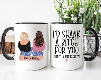 Custom Best Friend Mug, Best Friend Gift for Birthday, Funny Coffee Mug, Long Distance Mug, Personalized Bestie Mug, Friendship Mug Gift