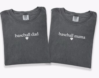 Baseball Shirt For Mom and Dad, Comfort Colors Baseball Tshirt, Matching Family Shirt, Gift For Baseball Dad Mom, Game Day Shirt For Parents