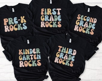 First Grade Teacher Shirt, Kindergarten Rocks, Teacher Gifts, Back to School Shirt, Teacher Appreciation, Teacher Sweatshirt, Group Shirts