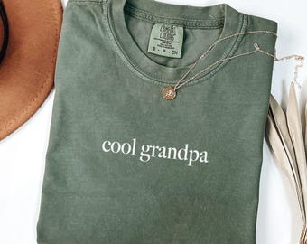 Comfort Colors Cool Grandpa Shirt, Fathers Day Gift, New Grandpa Gift For Dad, Grandparent Gift, Pregnancy Announcement, Grandpa To Be