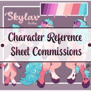 Character Reference Sheet Commissions, Custom Furry Art (READ DESCRIPTION)