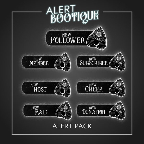 Black and White Planchette Alerts