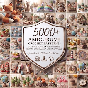 5000+ Amigurumi Crochet Patterns Bundle PDF | Cute Animal Crochet Patterns | Beginner Friendly Plushie Patterns | Instant Download