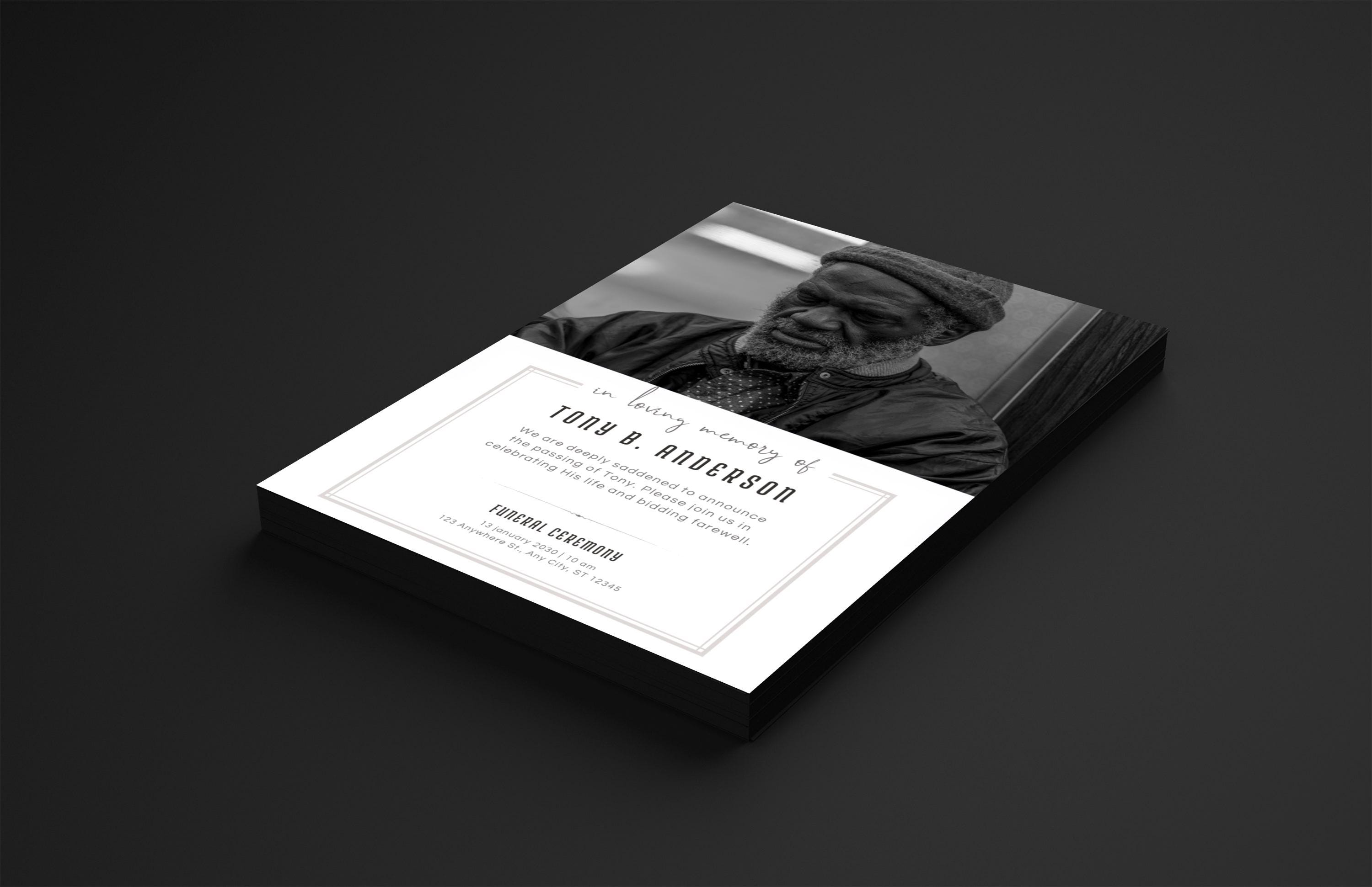 Funeral Program Template | Editable Memorial Program | Printable Order ...
