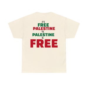 Free Palestine Unisex Cotton Tee zdjęcie 6