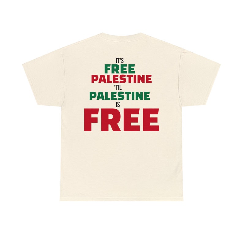 Free Palestine Unisex Cotton Tee zdjęcie 6