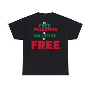 Free Palestine Unisex Cotton Tee zdjęcie 2