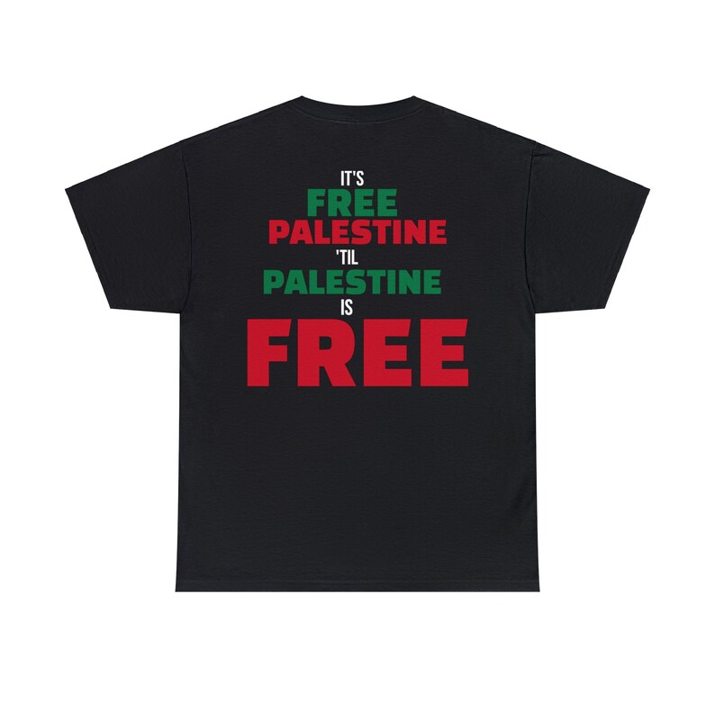 Free Palestine Unisex Cotton Tee zdjęcie 2