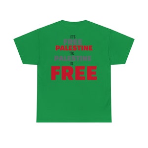 Free Palestine Unisex Cotton Tee zdjęcie 4