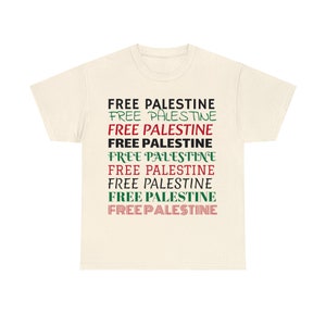 Free Palestine Unisex Cotton Tee zdjęcie 5