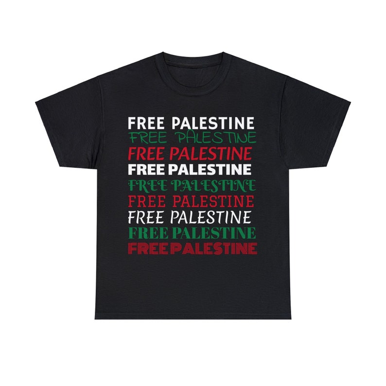 Free Palestine Unisex Cotton Tee zdjęcie 1