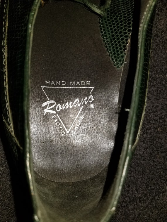 Romano Green Crocodile leather shoes mens 15 *NEW… - image 8