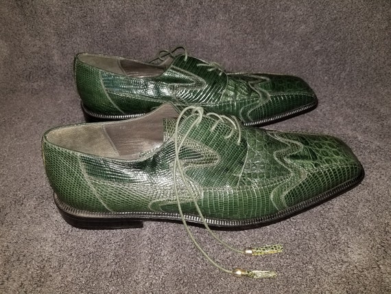 Romano Green Crocodile leather shoes mens 15 *NEW… - image 1