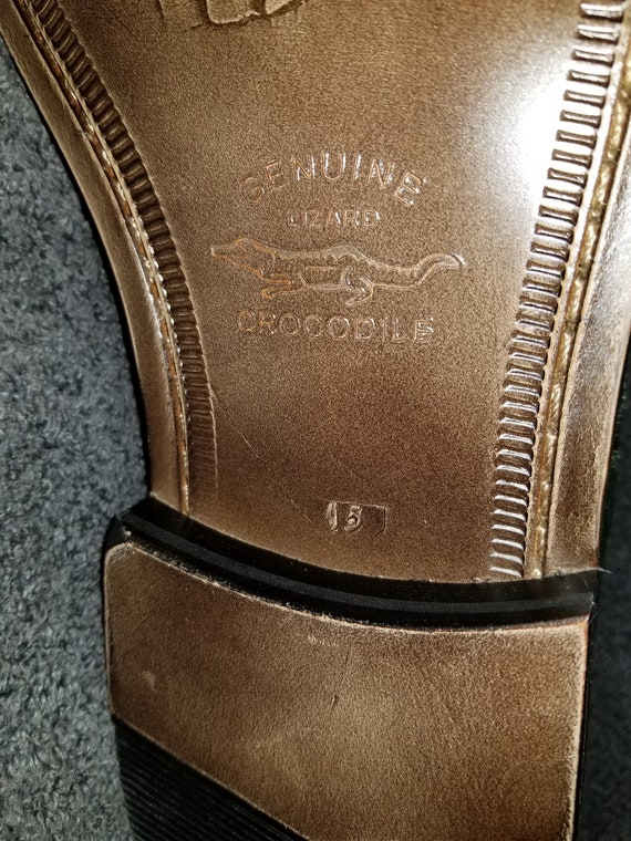 Romano Green Crocodile leather shoes mens 15 *NEW… - image 9