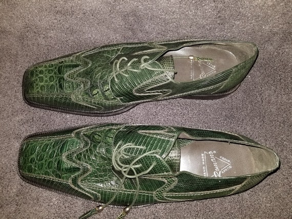 Romano Green Crocodile leather shoes mens 15 *NEW… - image 3