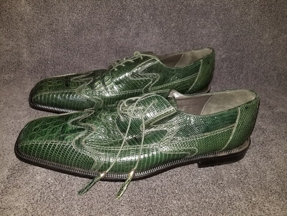 Romano Green Crocodile leather shoes mens 15 *NEW… - image 2