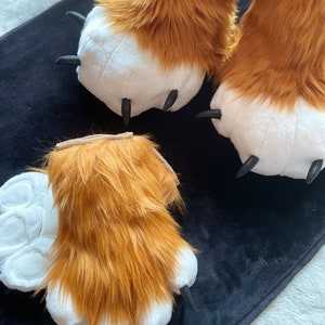 Furry Paws (Hands AND Feet WITH CLAWS) / Mini Partial Fursuit / Pre-made, Indoor, Outdoor, Digitigrade