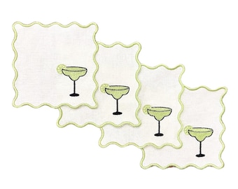 Tovaglioli da cocktail Margarita smerlati