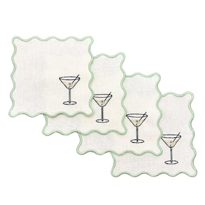 Schmutzige Martini-Cocktailservietten