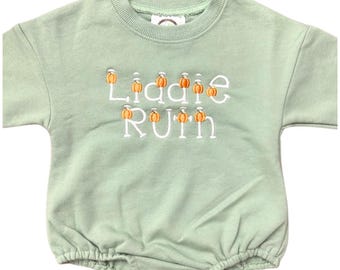 Tutina felpata zucca personalizzata