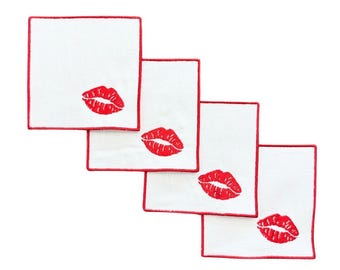 Tovaglioli da cocktail con labbra