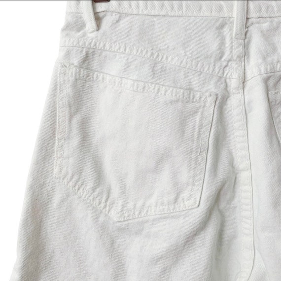Vintage 1990’s White High Waist Denim Shorts - image 5