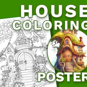 Giant Coloring Poster Adults & Kids - Fun Time for Families, Friends, Classrooms, Schools, and Groups (Treehouse Coloring Poster)