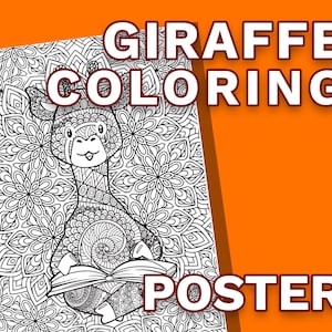 Giant Coloring Poster Adults & Kids - Fun Time for Families, Friends, Classrooms, Schools, and Groups (Giraffe Coloring Poster)