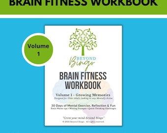 Brain Fitness Workbook for Seniors | Cognitive Activities | Memory Exercises | Large Print PDF