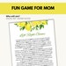 Mother's Day Left Right Game With Original Story | Unique Centerpiece ...