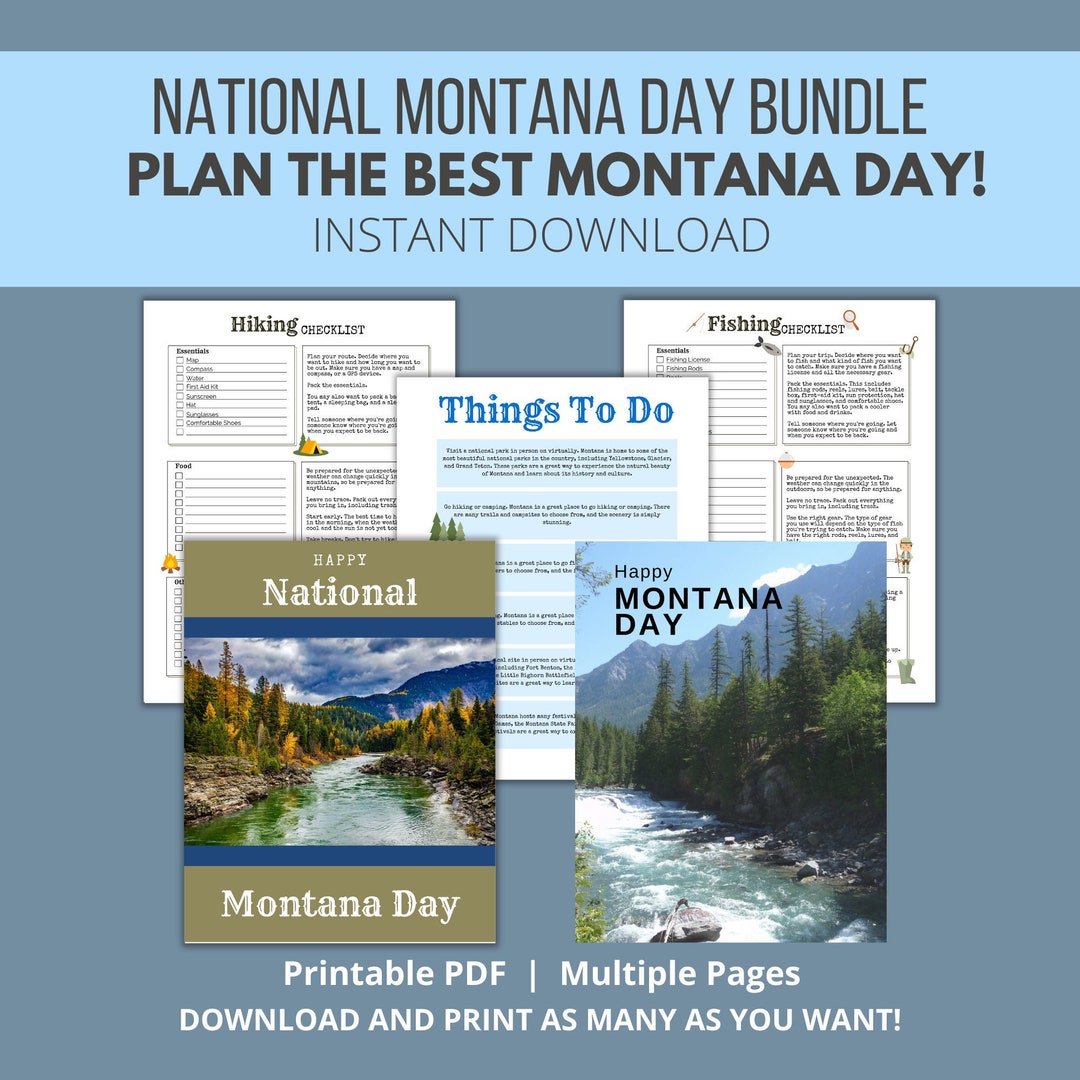 National Montana Day Printables, Celebrate Montana Day, Party Planner