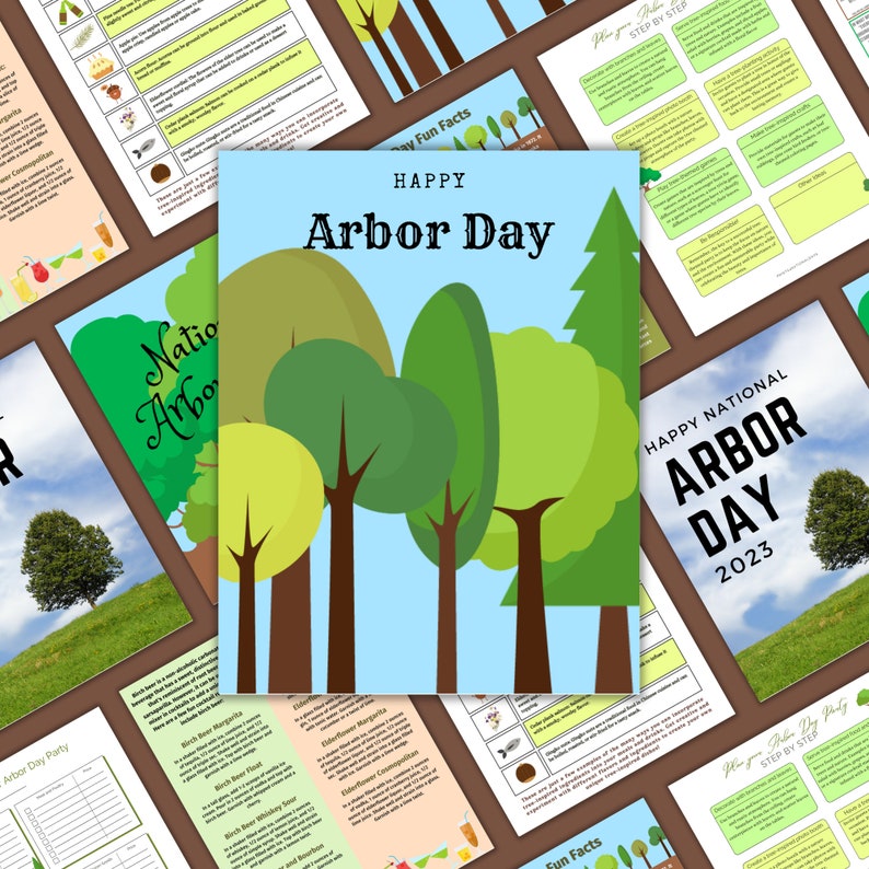 Arbor Day Celebration Printable Bundle, Tree-themed Party, Arbor Day ...