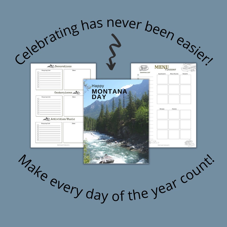 National Montana Day Printables, Celebrate Montana Day, Party Planner