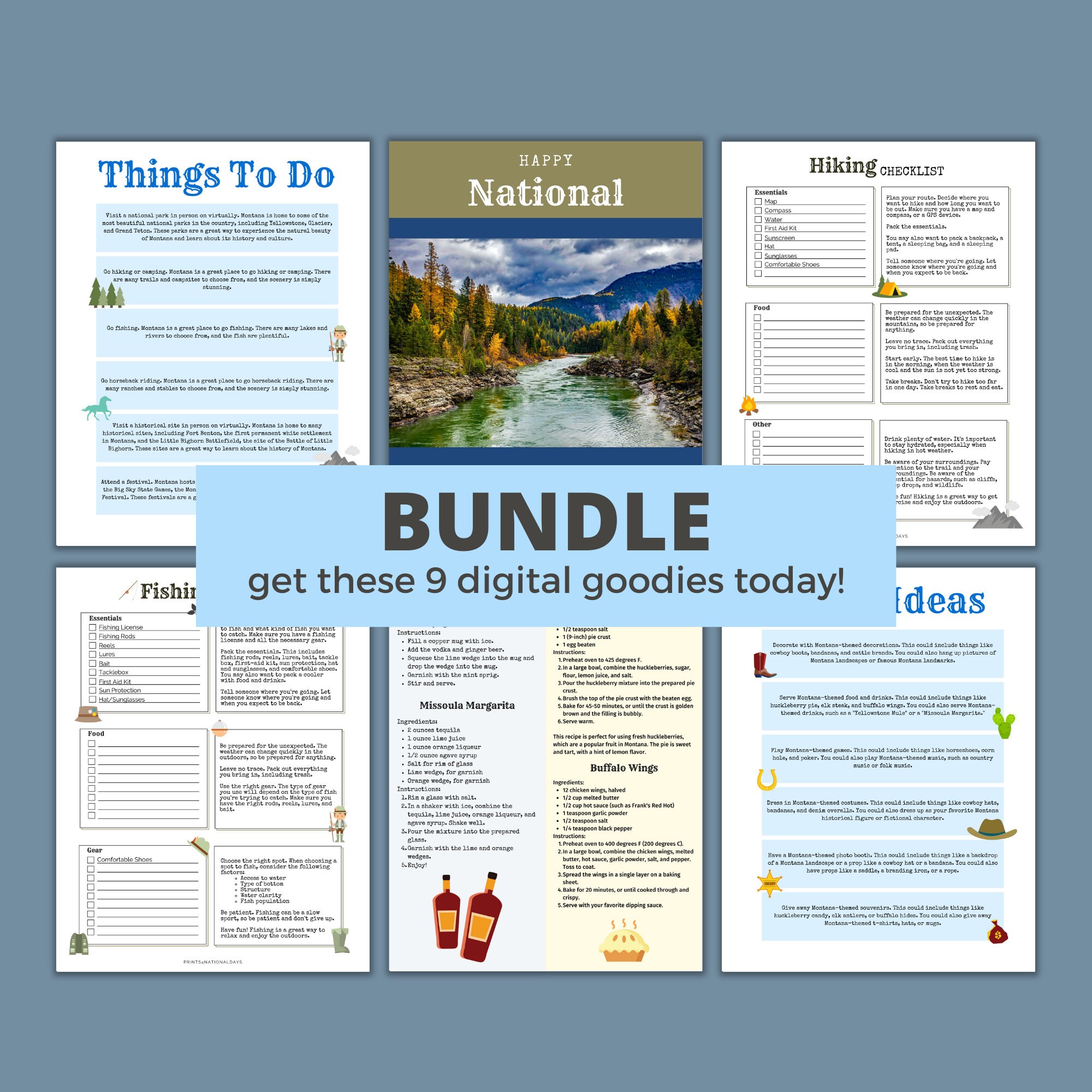 National Montana Day Printables, Celebrate Montana Day, Party Planner