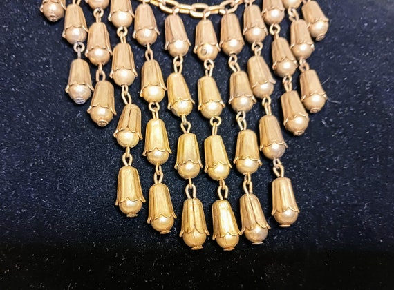 Necklace Vintage Metal Beaded 1950s - image 2