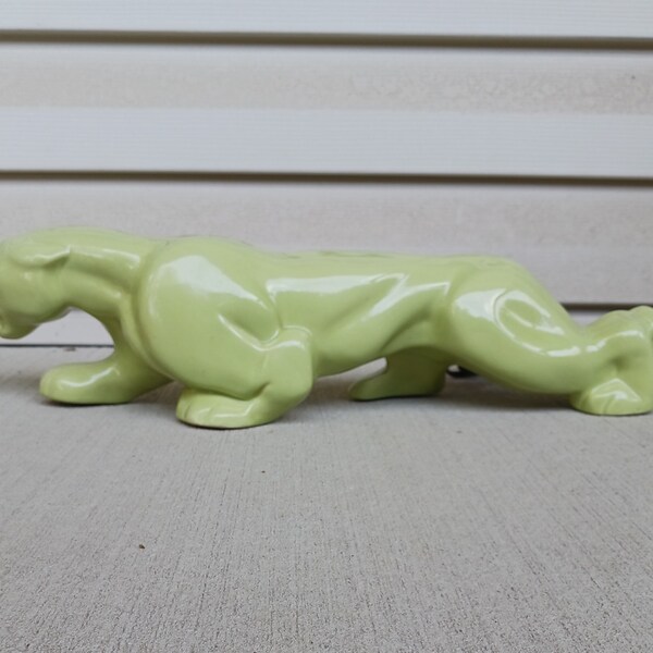 Vintage Green Panther Tv Lamp Etsy