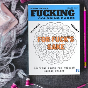 Swear Word Coloring Pages, Adult Coloring Page Printable, Adult Coloring Sheet, Mindfulness, Coloring, Fuck Coloring Sheet, Instant Download