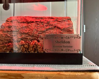 Op maat gemaakt messing naamplaatje voor huisdieren - gegraveerde plaquette voor aquarium en terrarium