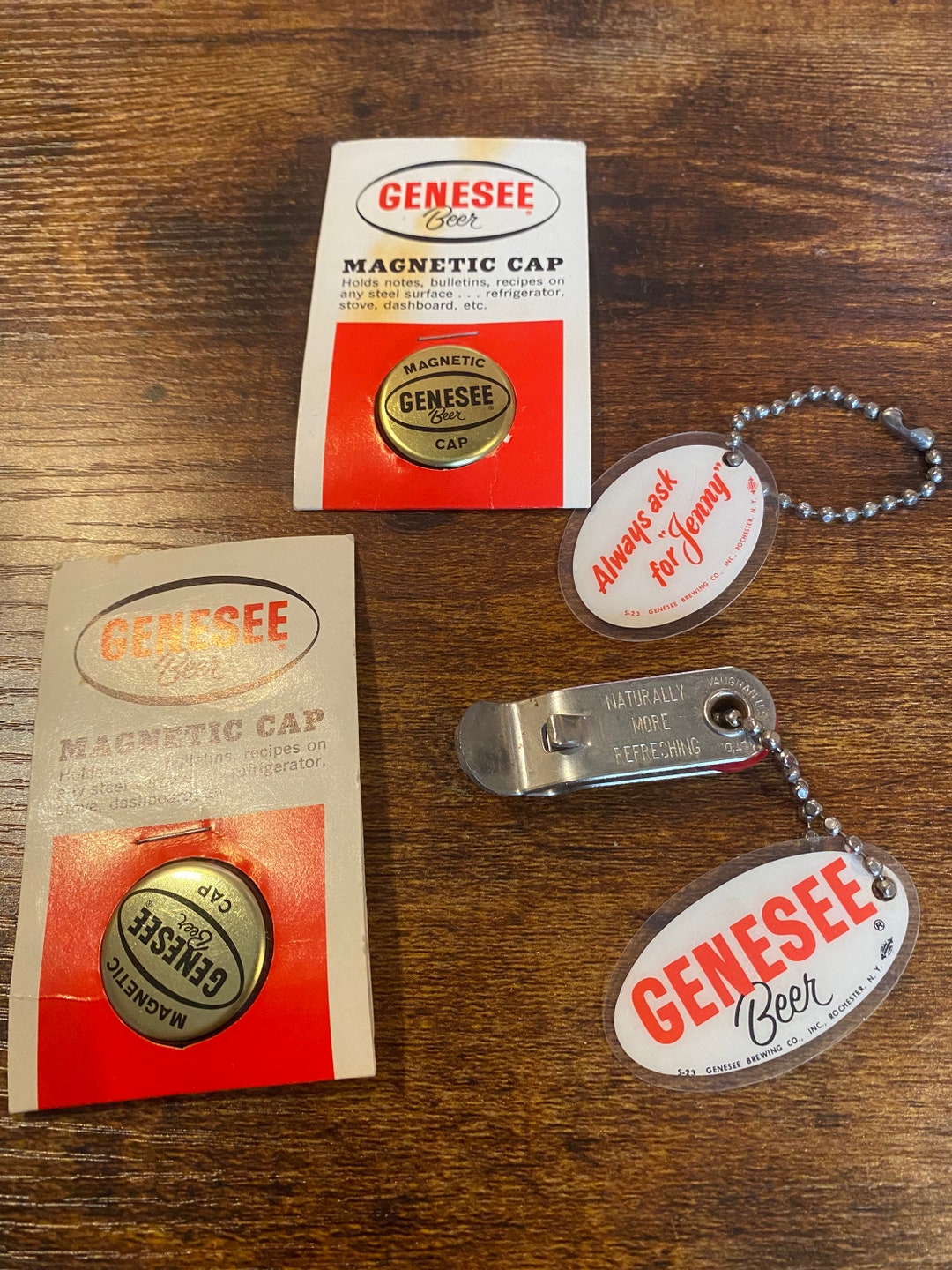 Genesee Keychain Genesee Beer Branding Bundle: Bottle Cap Magnets, Bottle Opener ...