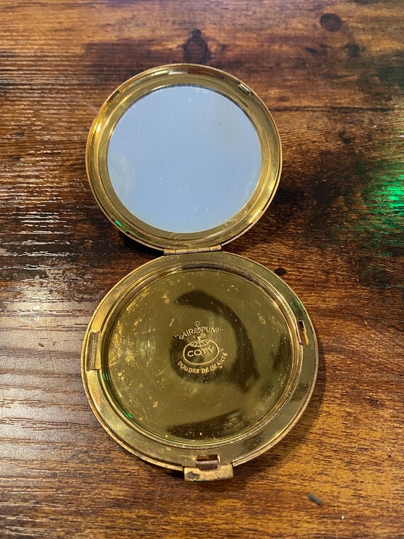 1950’s Brass Coty Compact Mirror