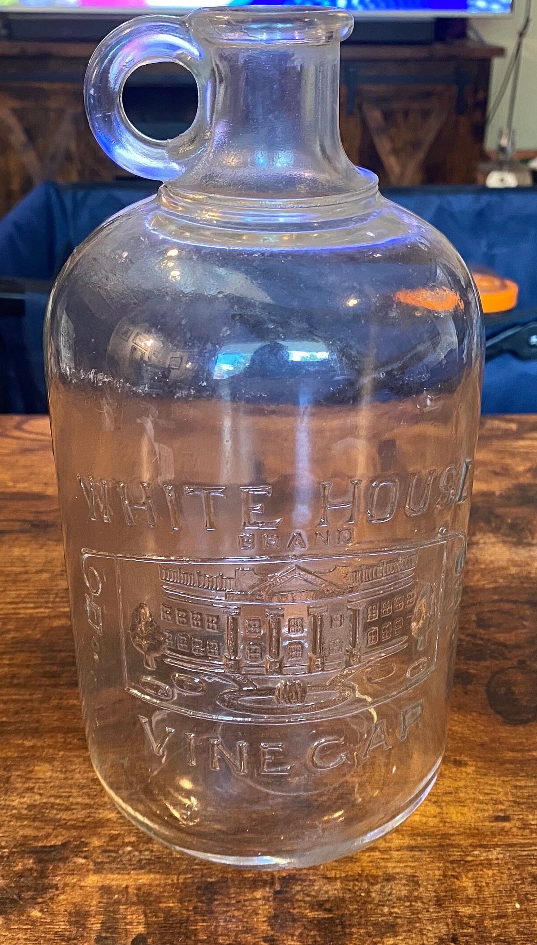 Vintage White House Brand Glass Halfgallon Jug Etsy