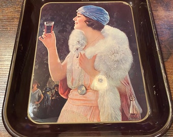 1973 Art Deco Coca-Cola dekoracyjna blaszana taca