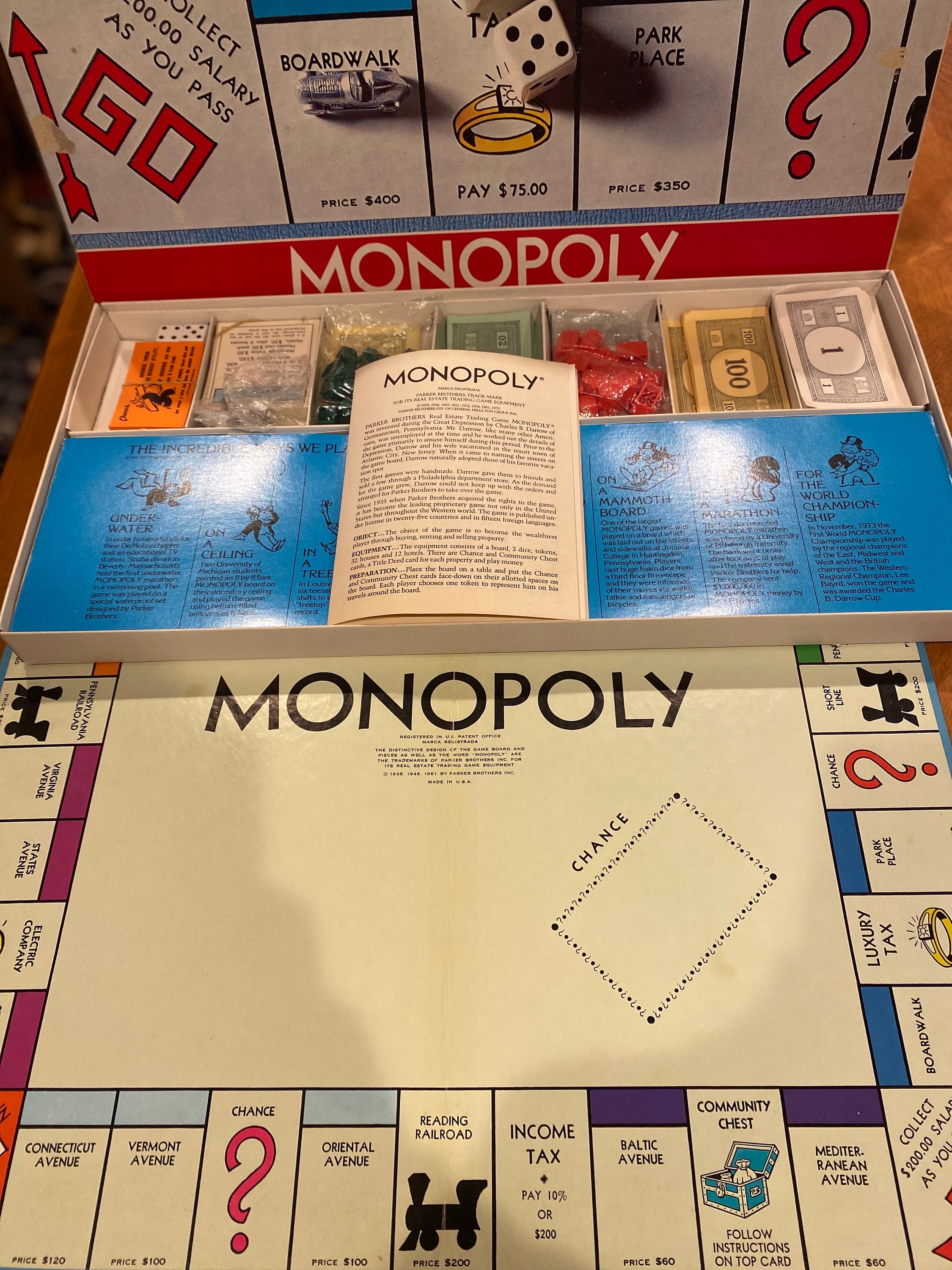 Vintage 1964 Monopoly Game by Parker Brothers Red Oversize -  Portugal