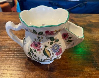 Antique Green Floral Shaving Mug, Vintage Bathroom - Etsy