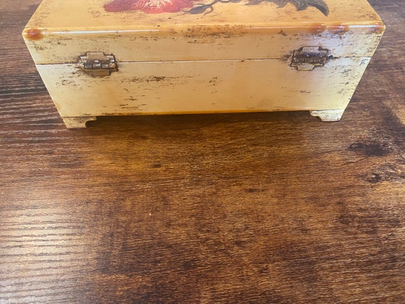 1970’s Hand Painted Wooden Jewelry Box - image 4