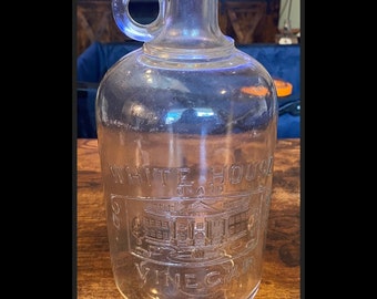 Vintage White House Brand Glass Half-Gallon Jug