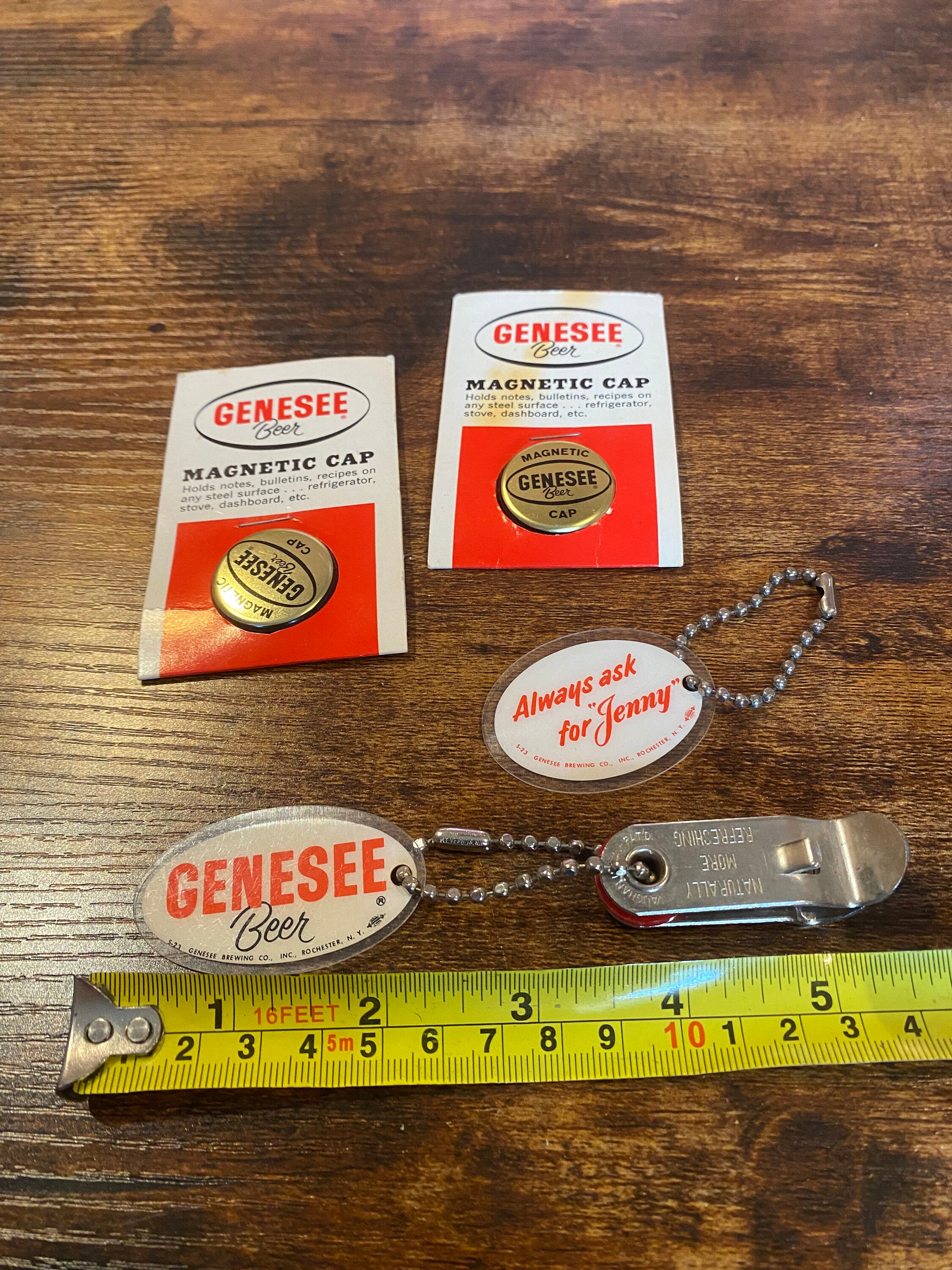 Genesee Keychain Genesee Beer Branding Bundle: Bottle Cap Magnets, Bottle Opener ...