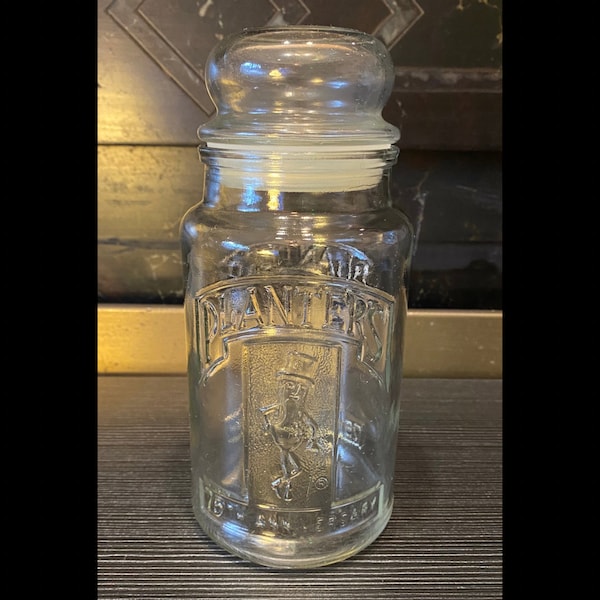 Vintage Planter’s Peanuts 75th Anniversary Glass Jar