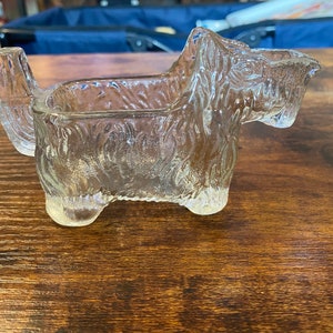 Vintage L.E. Smith Glass Scotty Dog Creamer Krug
