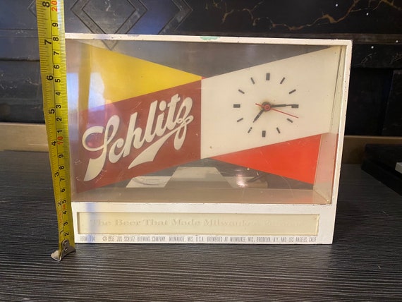 1955 Schlitz Beer Advertising Light up Clock - Etsy